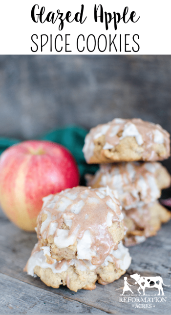 Scratch-Baked Glazed Apple Spice Cookies- This is the perfect early autumn cookie!