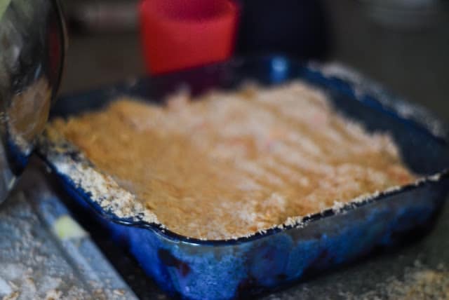 Kids in the Kitchen: Crumbly Apple Berry Cobbler