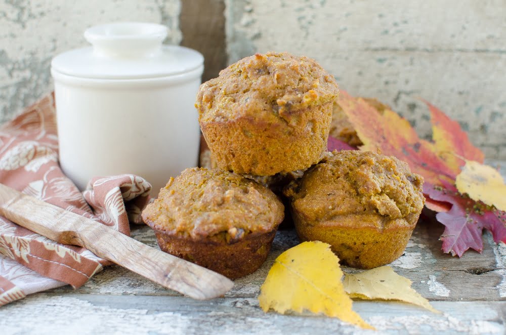 Pumpkin Nut Sourdough Muffins
