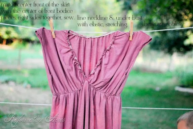 pink dress hanging on clothes line1