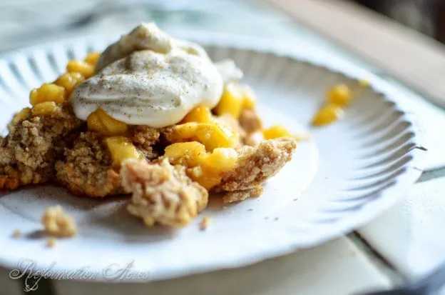 peaches on a plate