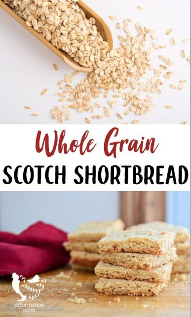 SCOTCH SHORTBREAD- This Scotch Shortbread recipe makes a buttery sweet bar cookie. It's very easy to make and full of whole grain oats. Just like a Scottish cookies should be.