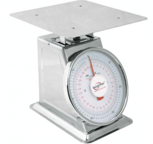 Silver analog weighing scale