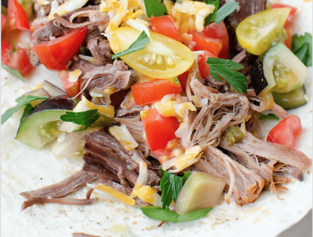 Slow Cooker Jalapeno Lime Shredded Pork Tacos