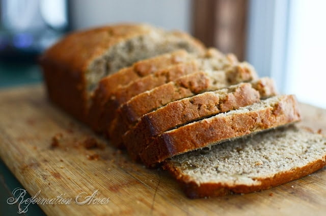Whole Grain Maple Walnut Quick Bread |www.onjustacoupleacres.blogspot.com