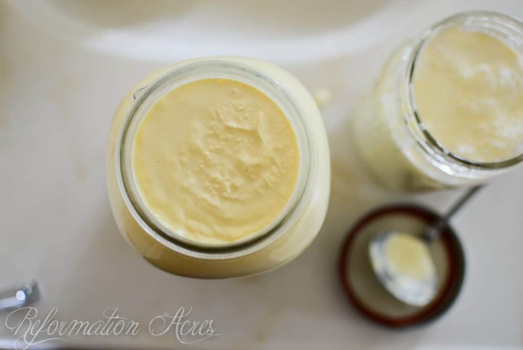 Soured Raw Milk in a Jar