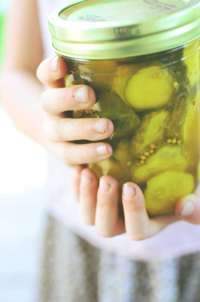 Who said children can't preserve food? My children are excited to have learned how to can their own pickles! Let them show you how it's done.