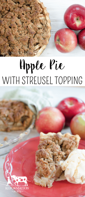 Apple Pie with Crunchy Streusel Topping- this is our favorite apple pie!