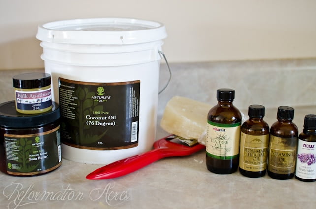 Ingredients to be used on making udder butter cream