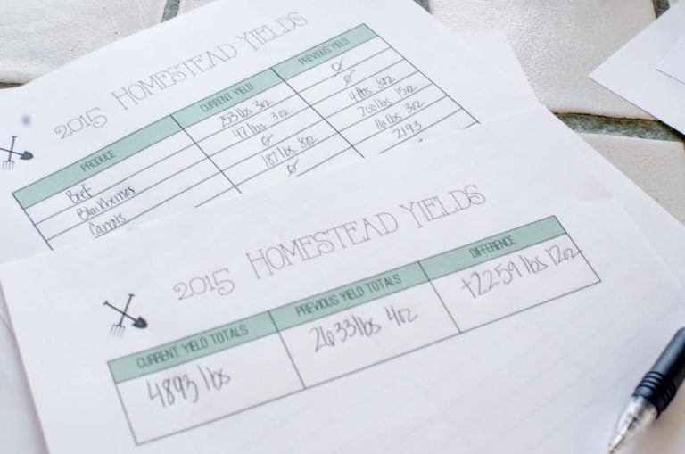 Homestead Management Binder-16 Homestead Yields