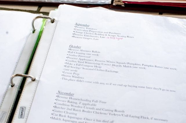 How to Make A Homestead Management Binder