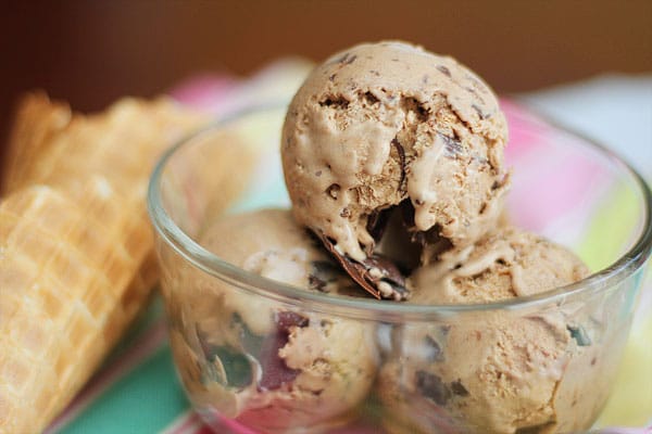 Chocolate Ice Cream in a glass cup