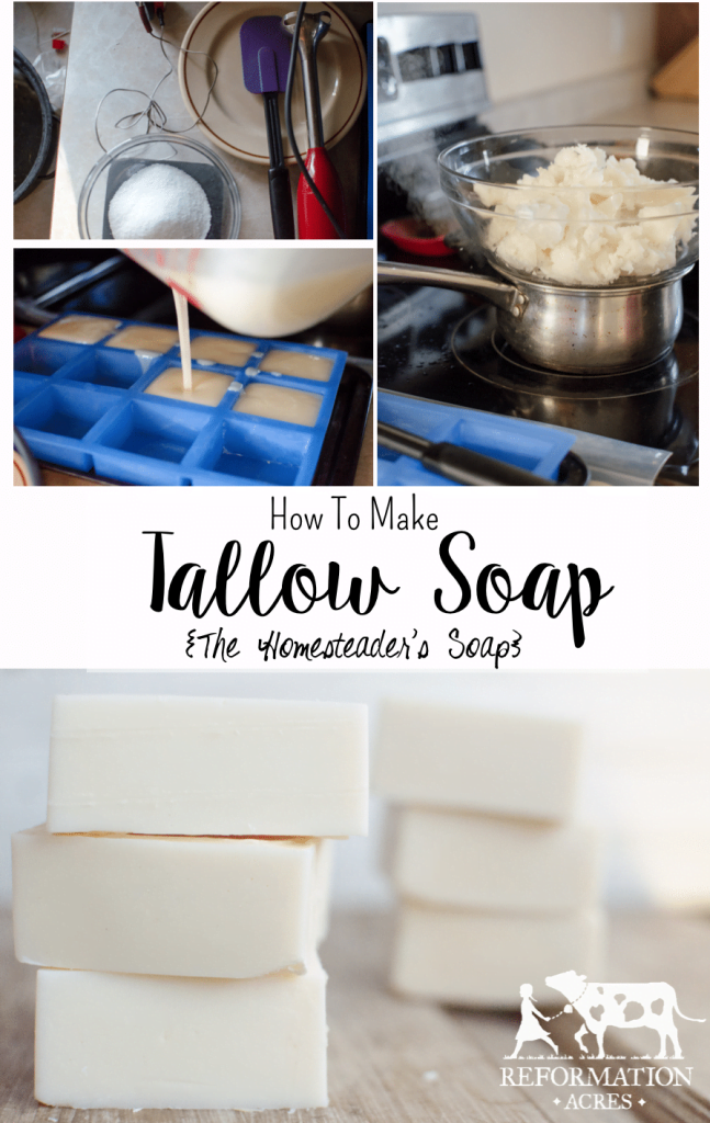 How To Make Tallow Soap {The Homesteader's Soap}