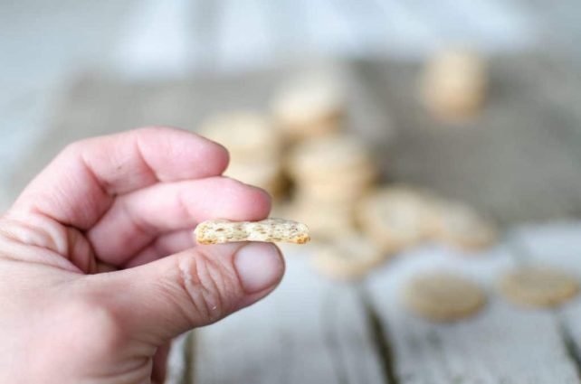 Buttery Sourdough Discard Crackers - These are so flaky and addictive! What a great way to use up extra sourdough starter!