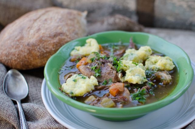 parmesan herbed dumplings oxtail soup