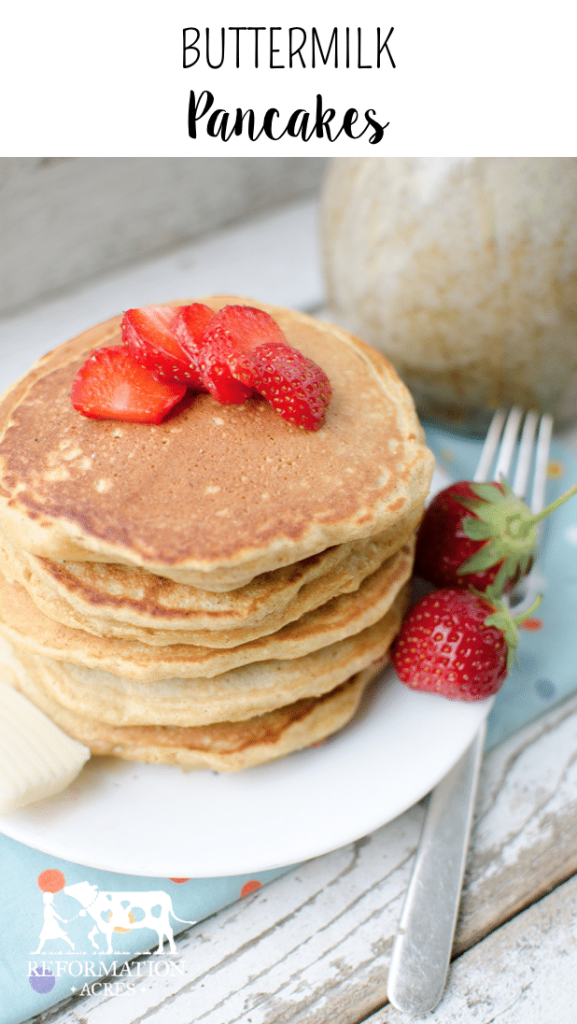 Warm, fluffy, and perfectly golden not only are these buttermilk pancakes delicious, but there are also some great pancake making tips here!