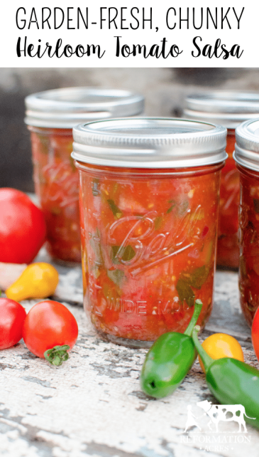 Garden-Fresh & Chunky Heirloom Tomato Salsa (with instructions for canning!)