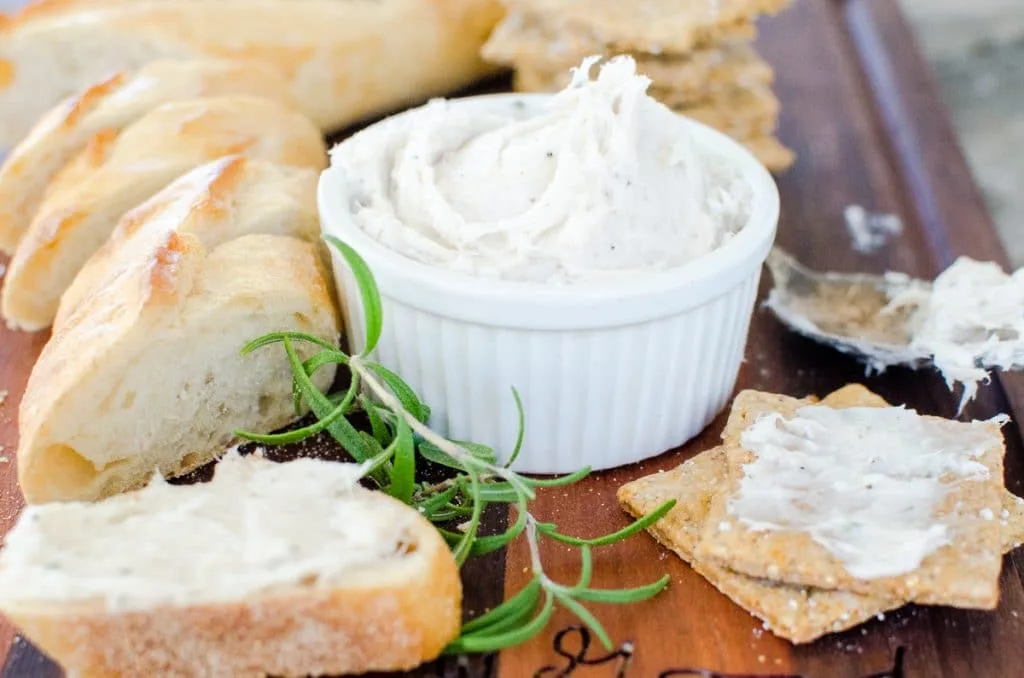 crackers and pork butter