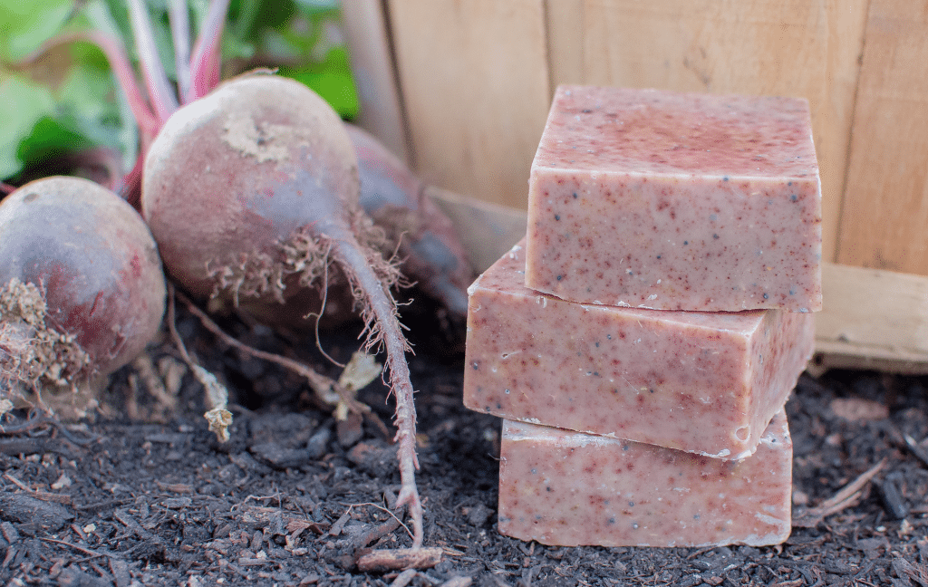 stack of homemade soap