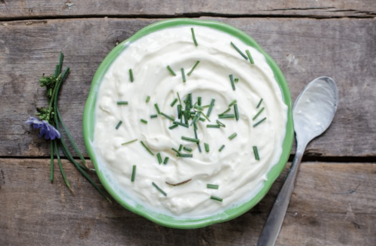 Homemade Sour Cream and chives
