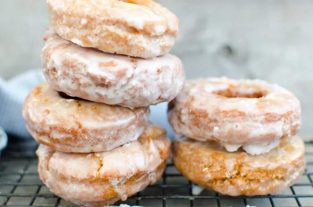 sweet potato sour cream donuts (7 of 9) in a stack