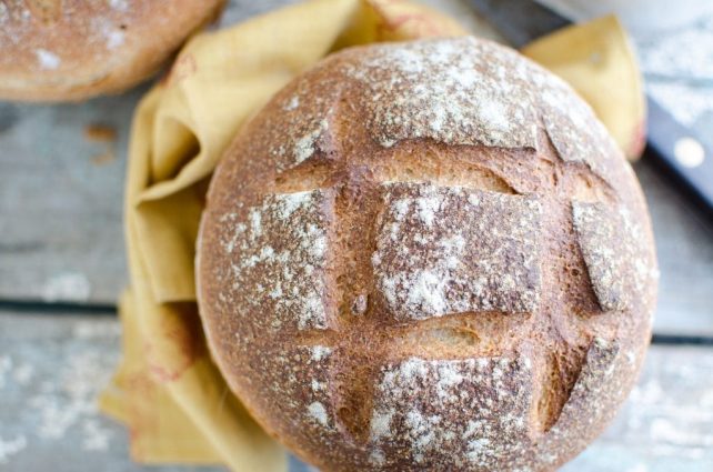 The Quintessential Sourdough Farm Loaf is a beautiful, hearty bread, good for sandwiches or mopping up soups and sauces. It's delicious and is SO easy bake.