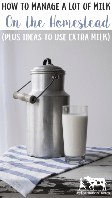 how to manage a lot of milk on the homestead