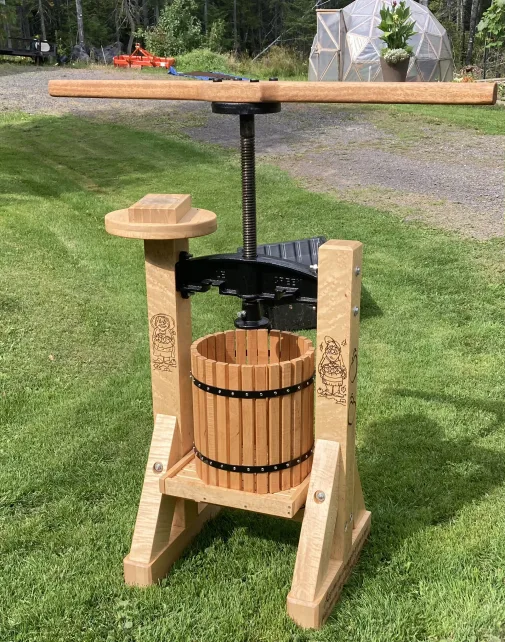 wooden apple cider press