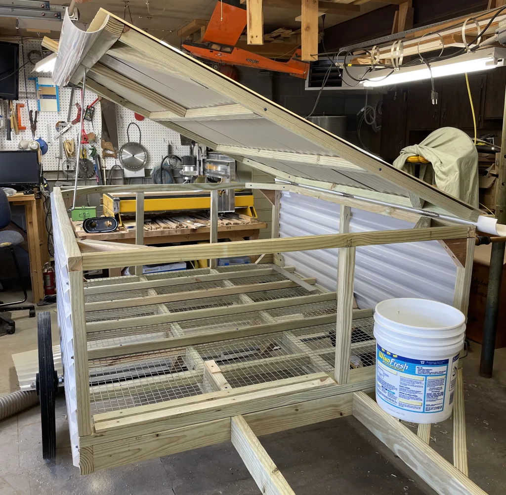 diy chicken coop in prgress