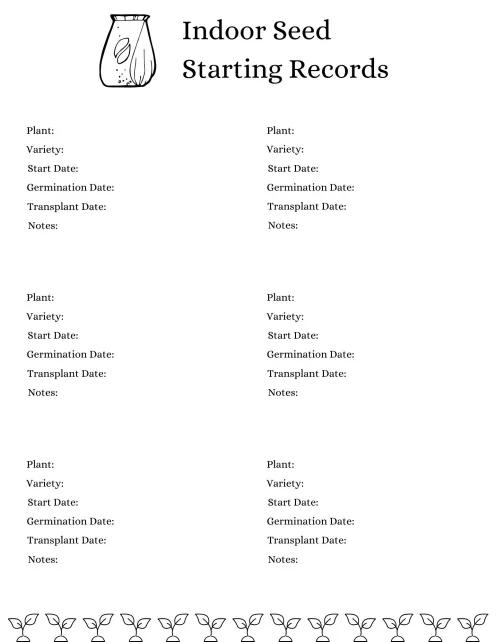 indoor seed starting sheet