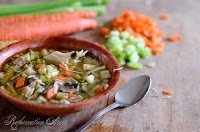 Chicken Soup with Homemade Spaetzle with spoon