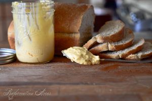 Homemade Mayonnaise and sliced bread