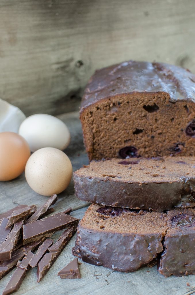Dark Chocolate Cherry Pound Cake