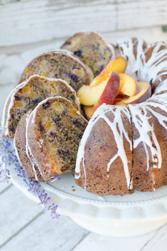 Peach & Blueberry Bundt Cake