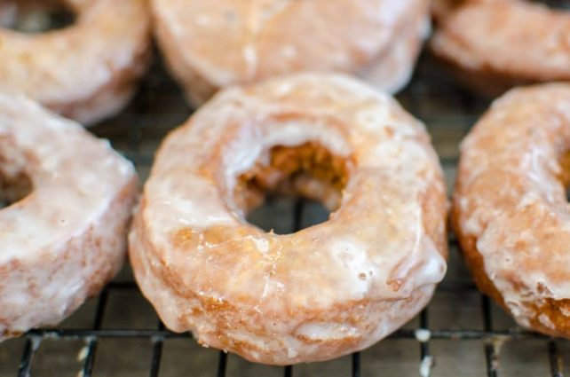 Old-Fashioned Sweet Potato Sour Cream Donuts- These are sweet, soft homemade donuts that stay fresh and delicious for days!