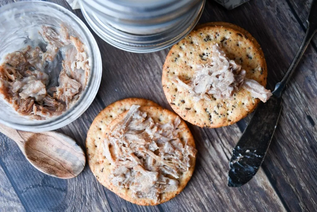 rillettes (4 of 7) meat spread on crackers