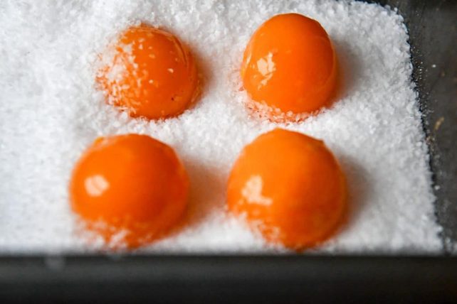 Salt cured eggs (10 of 11) yellow yolks